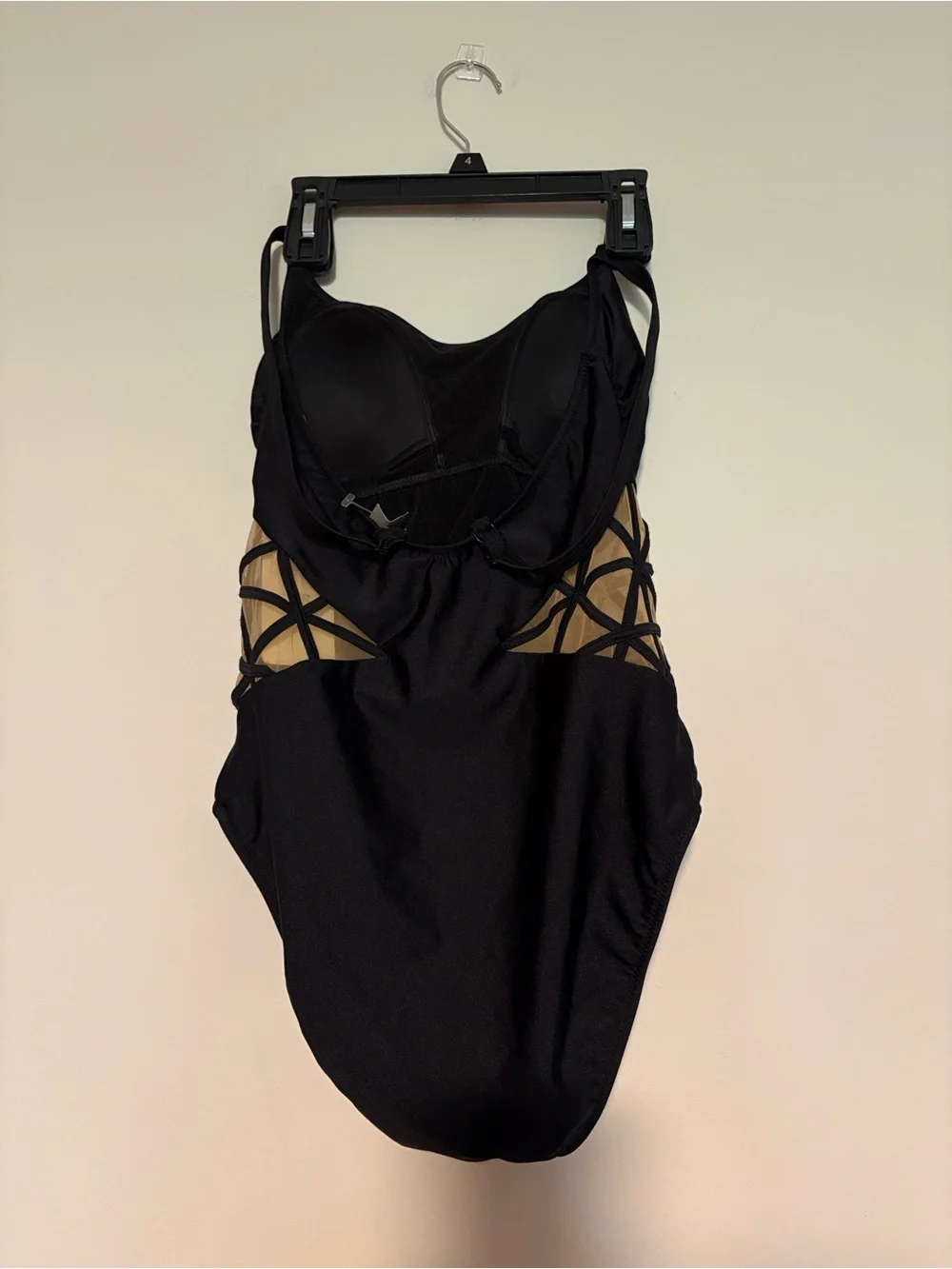 Gottex Black strappy one piece swimsuit
